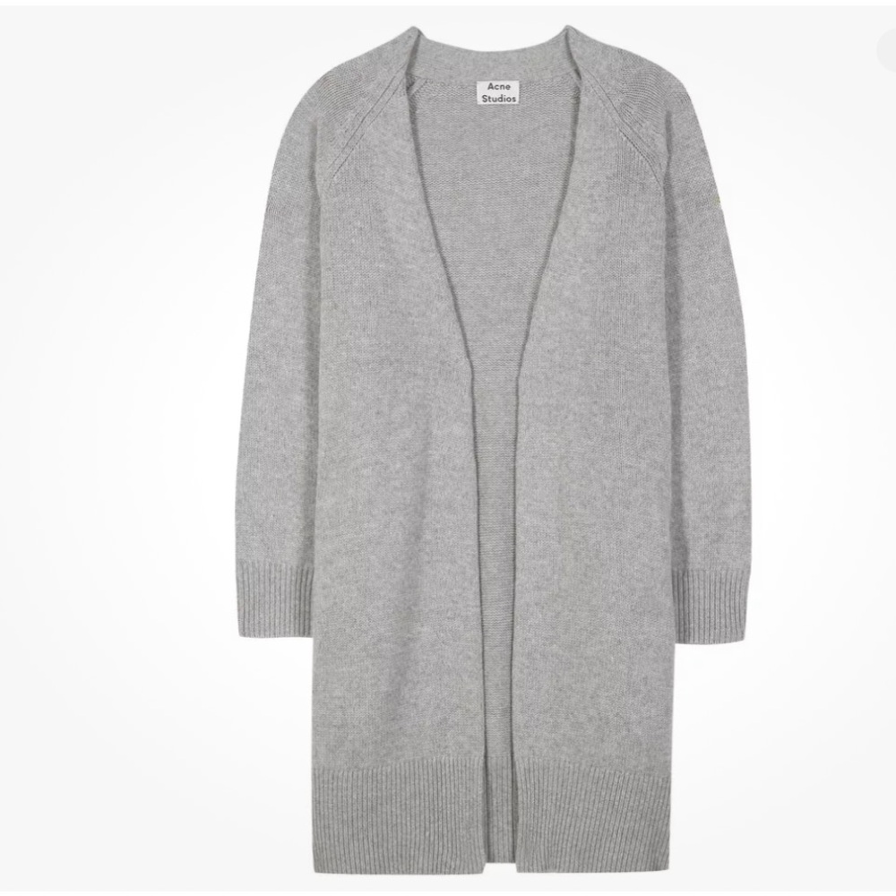 STYLISH YET COZY ACNE STUDIOS GREY CASHMERE/WOOL SONYA OPEN CARDIGAN‎ - UNISEX